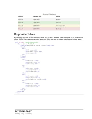 Bootstrap tutorial | PDF