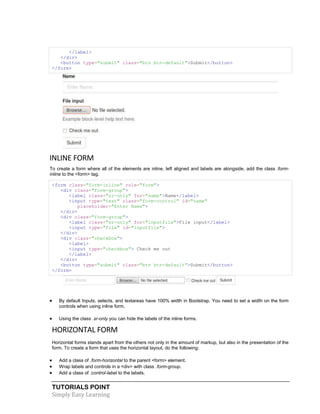 Bootstrap tutorial | PDF