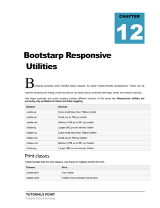 Bootstrap tutorial | PDF