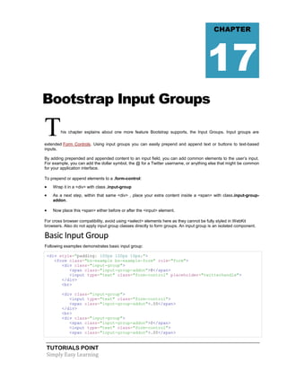 Bootstrap tutorial | PDF