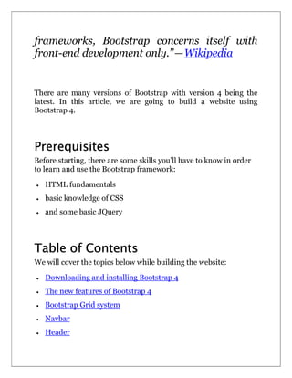 ViA Bootstrap 4 | PDF