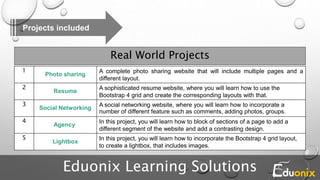 Projects included
Eduonix Learning Solutions
1
Photo sharing
A complete photo sharing website that will include multiple p...