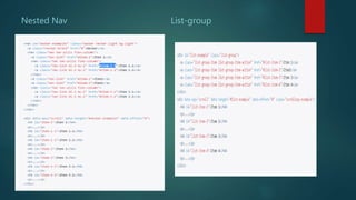 Nested Nav List-group
 