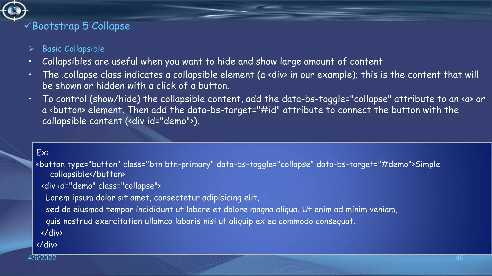 Bootstrap 5 ppt | PPTX