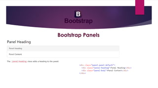 Bootstrap Panels
 