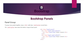 Bootstrap Panels
 