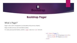 Bootstrap Pager
 