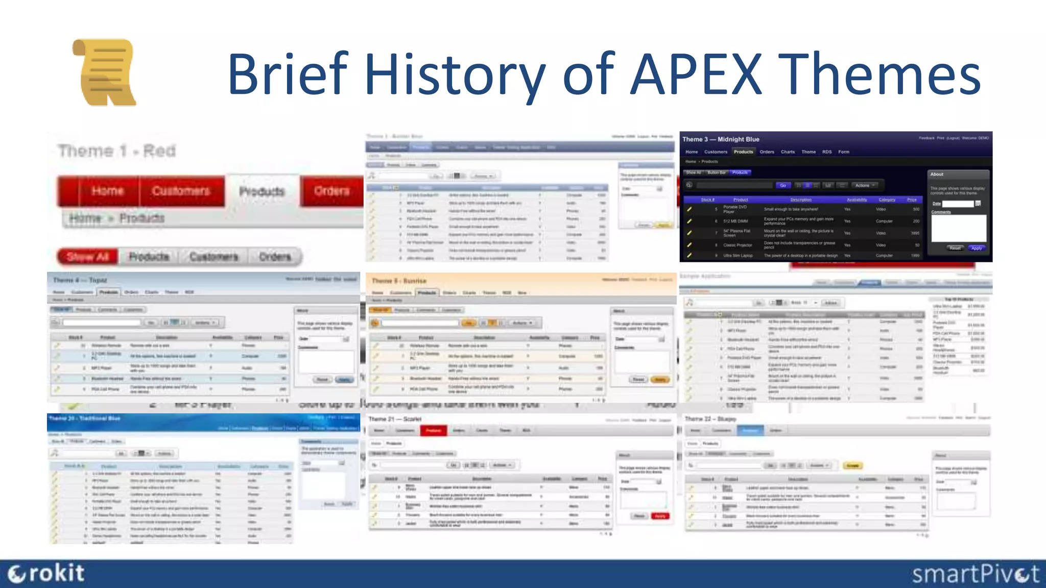 Brief History of APEX Themes
 