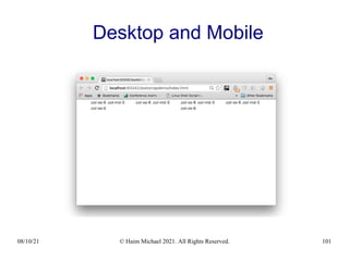 08/10/21 © Haim Michael 2021. All Rights Reserved. 101
Desktop and Mobile
 