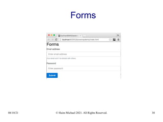 08/10/21 © Haim Michael 2021. All Rights Reserved. 38
Forms
 