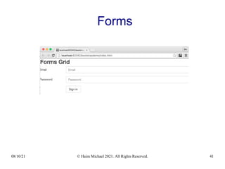 08/10/21 © Haim Michael 2021. All Rights Reserved. 41
Forms
 