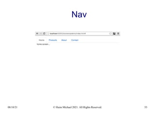 08/10/21 © Haim Michael 2021. All Rights Reserved. 53
Nav
 