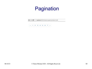 08/10/21 © Haim Michael 2021. All Rights Reserved. 60
Pagination
 