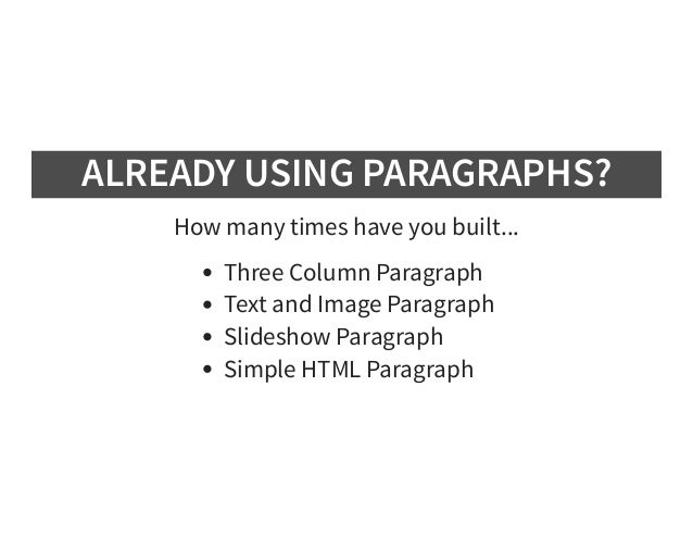 drupal paragraphs drupal paragraphs