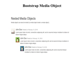Bootstrap Media Object
 