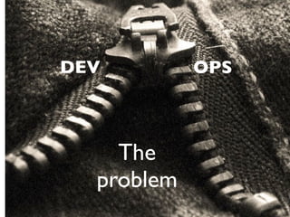 DEV         OPS



    The
  problem
 