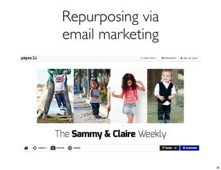 Repurposing via
email marketing




                  36
 