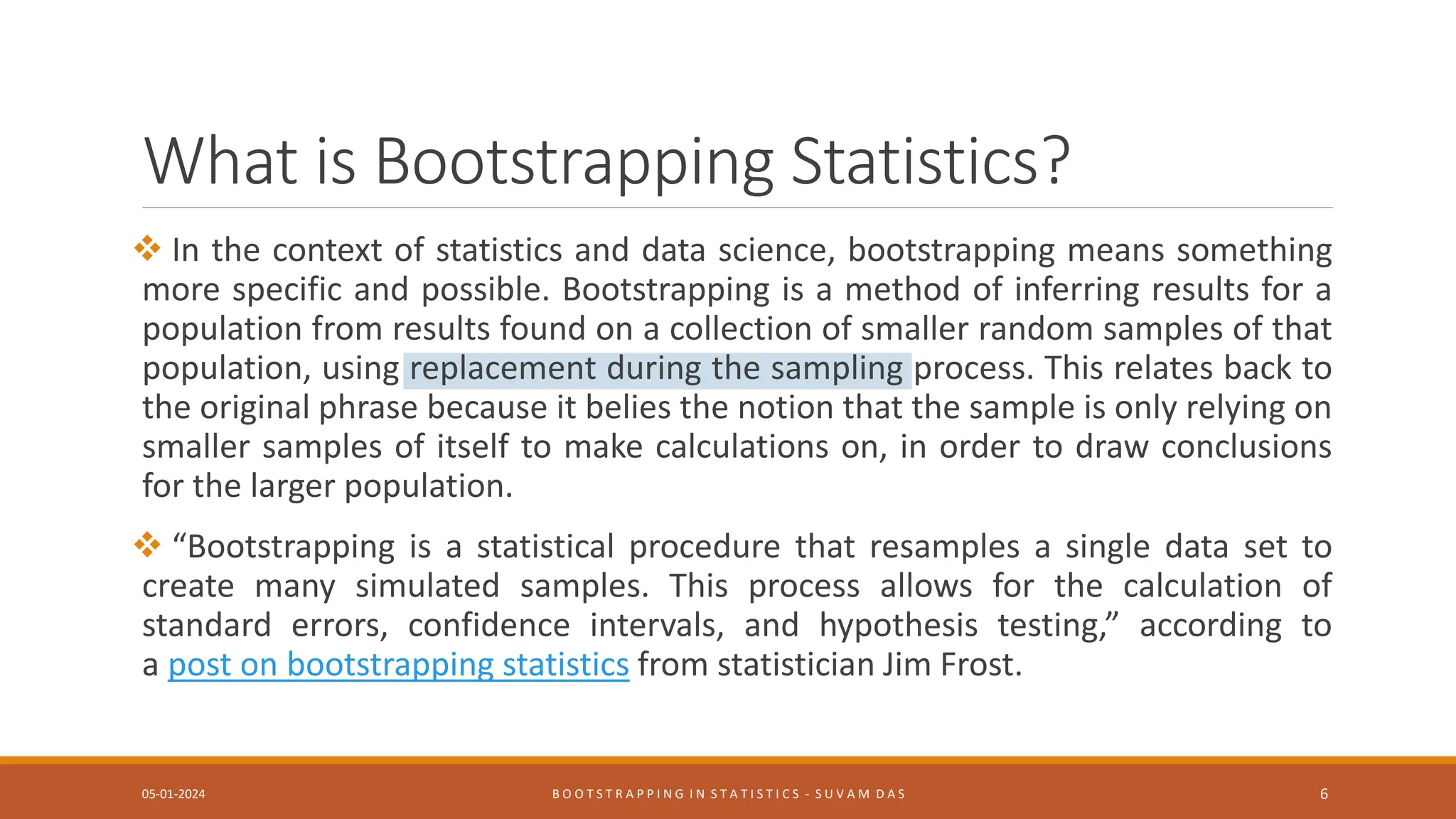 Benefits Of Bootstrapping Statistics BOOTSTRAPPING IN STATISTICS | PPT