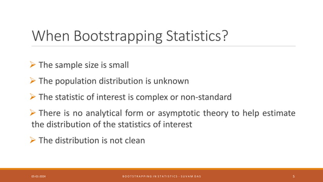 Benefits Of Bootstrapping Statistics BOOTSTRAPPING IN STATISTICS | PPT