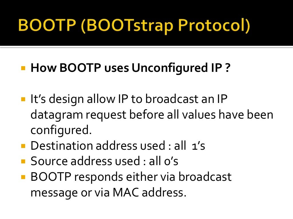 Bootstrapping with bootp and dhcp