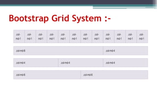 Bootstrap Grid System :-
 
