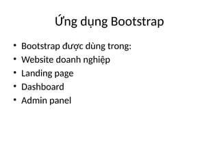 Comprehensive Guide to Bootstrap Framework for Web Development | PPTX
