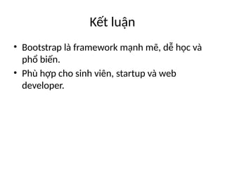 Comprehensive Guide to Bootstrap Framework for Web Development | PPTX