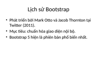 Comprehensive Guide to Bootstrap Framework for Web Development | PPTX