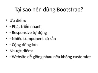 Comprehensive Guide to Bootstrap Framework for Web Development | PPTX