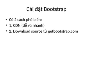 Comprehensive Guide to Bootstrap Framework for Web Development | PPTX