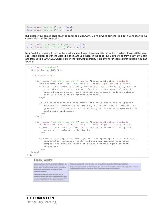 Bootstrap tutorial