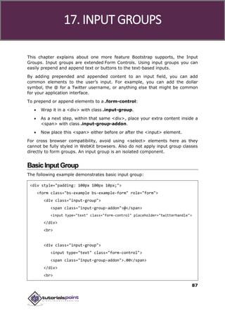 Bootstrap tutorial | PDF