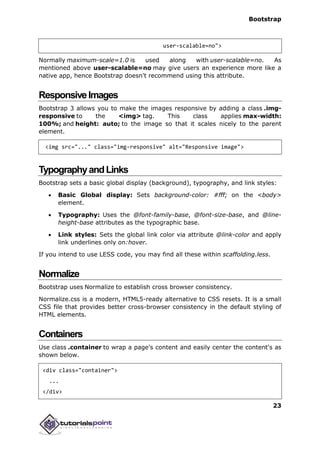 Bootstrap tutorial | PDF