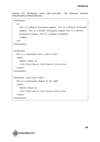 Bootstrap tutorial | PDF