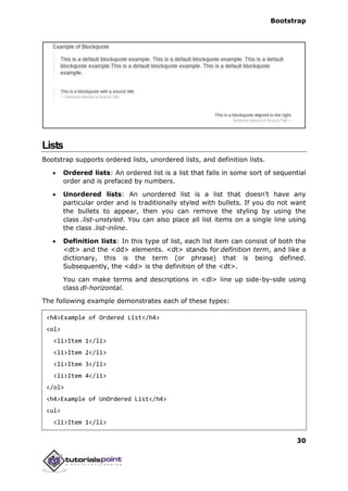 Bootstrap tutorial | PDF