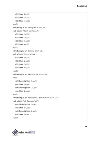 Bootstrap tutorial | PDF