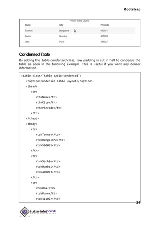 Bootstrap tutorial | PDF