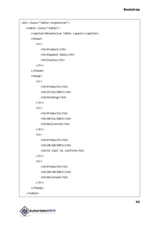 Bootstrap tutorial | PDF