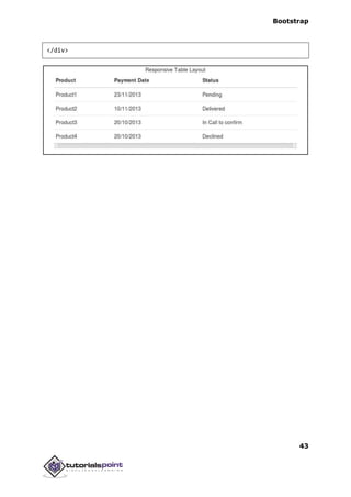Bootstrap tutorial | PDF