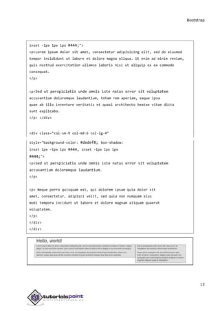 Bootstrap tutorial | PDF
