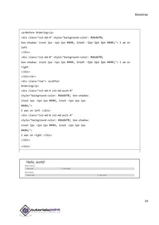 Bootstrap tutorial | PDF