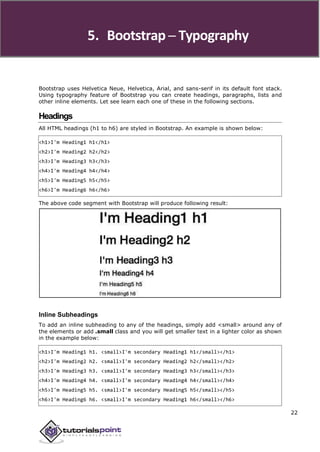 Bootstrap tutorial | PDF
