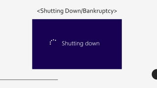 <Shutting Down/Bankruptcy>
 