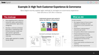 Example 3: High Tech Customer Experience & Commerce
Booz Digital recently applied agile methods to reimagine an ecommerce ...
