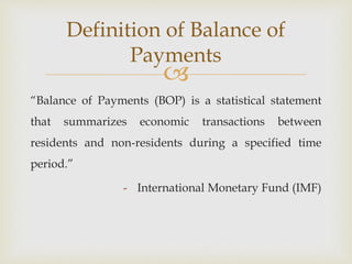 Balance of payments | PPTX