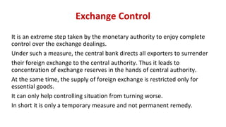 Exchange Control Methods Balance Of Payments | PPTX | Business | Business and Finance