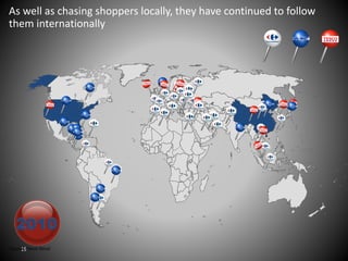 19
As well as chasing shoppers locally, they have continued to follow
them internationally
2010
Source: Planet Retail
 
