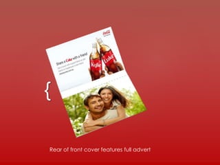 {
Rear of front cover features full advert
 