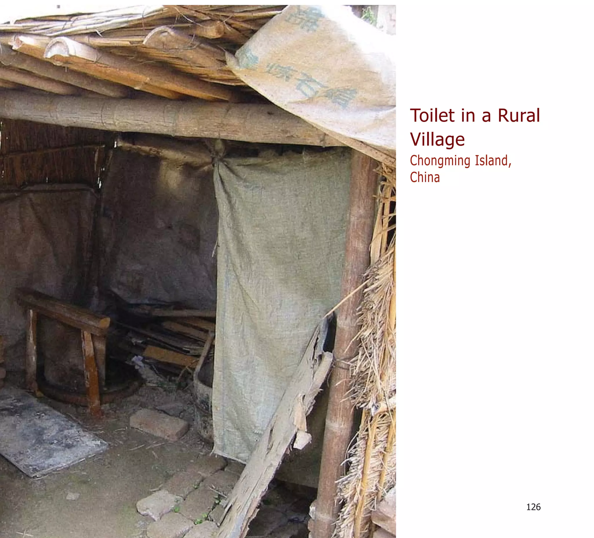 Toilet in a Rural
Village
Chongming Island,
China




                    126
 