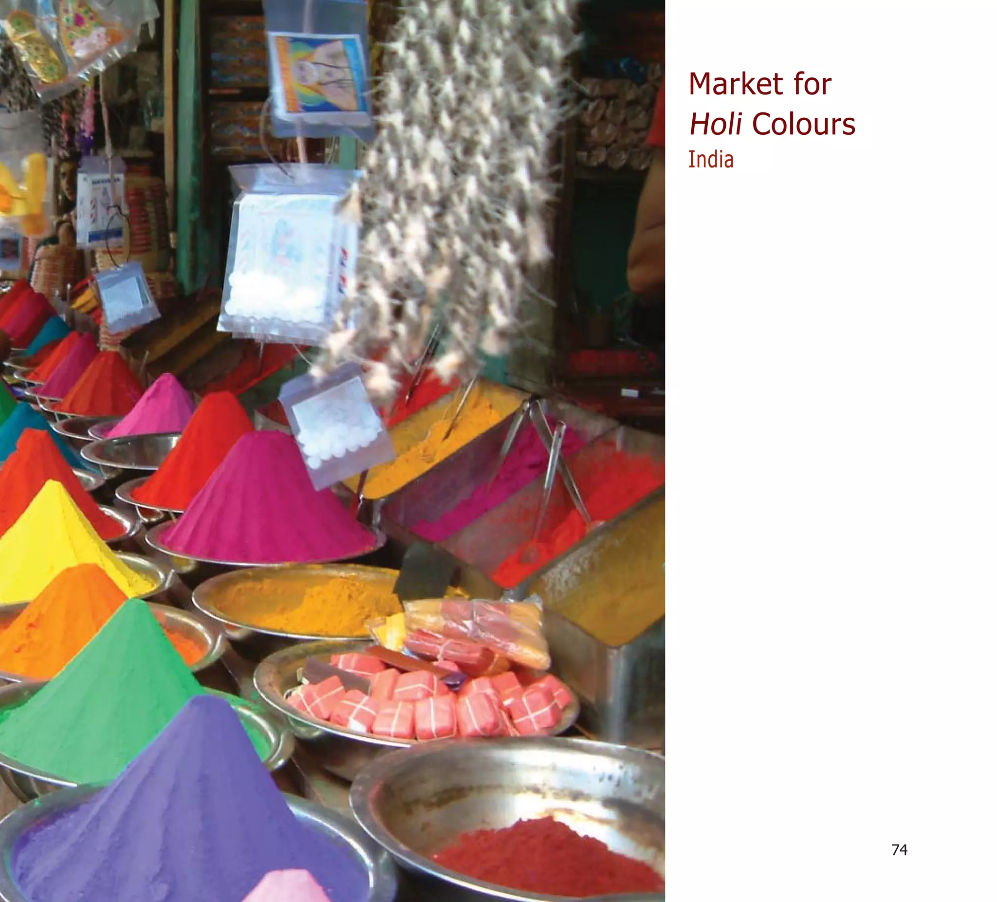 Market for
Holi Colours
India




               74
 